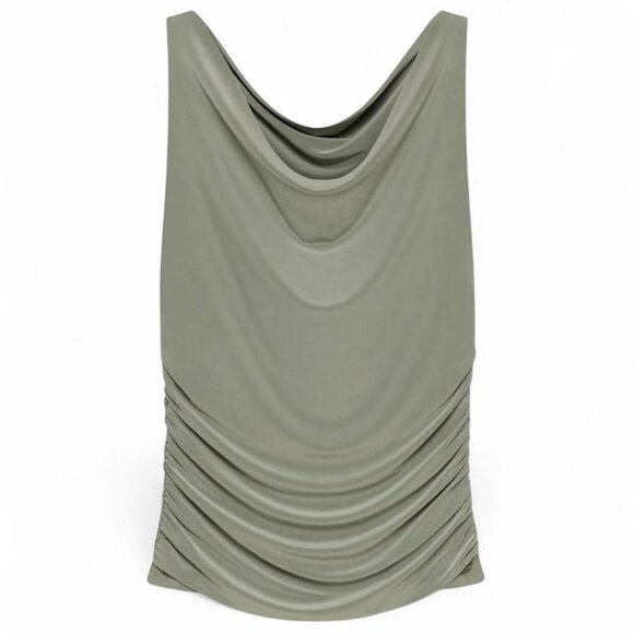 Aritzia Green Cowl Neck Y2K Top - Picture 2 of 10